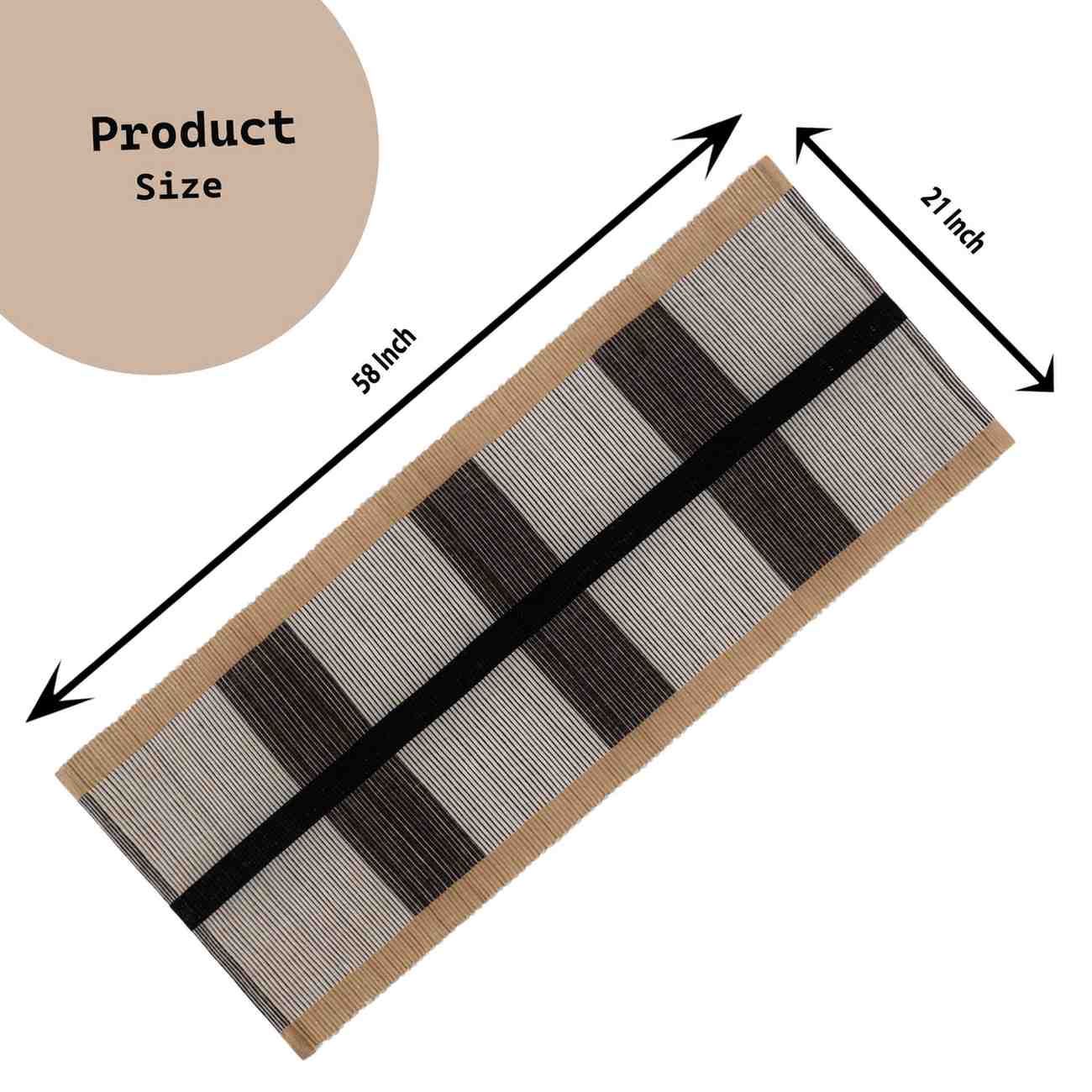 Soft Woven Striped Floor Runner – 58x21 Inch