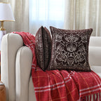 Elegant Floral Print Cotton Cushion Cover Set of 2 pc