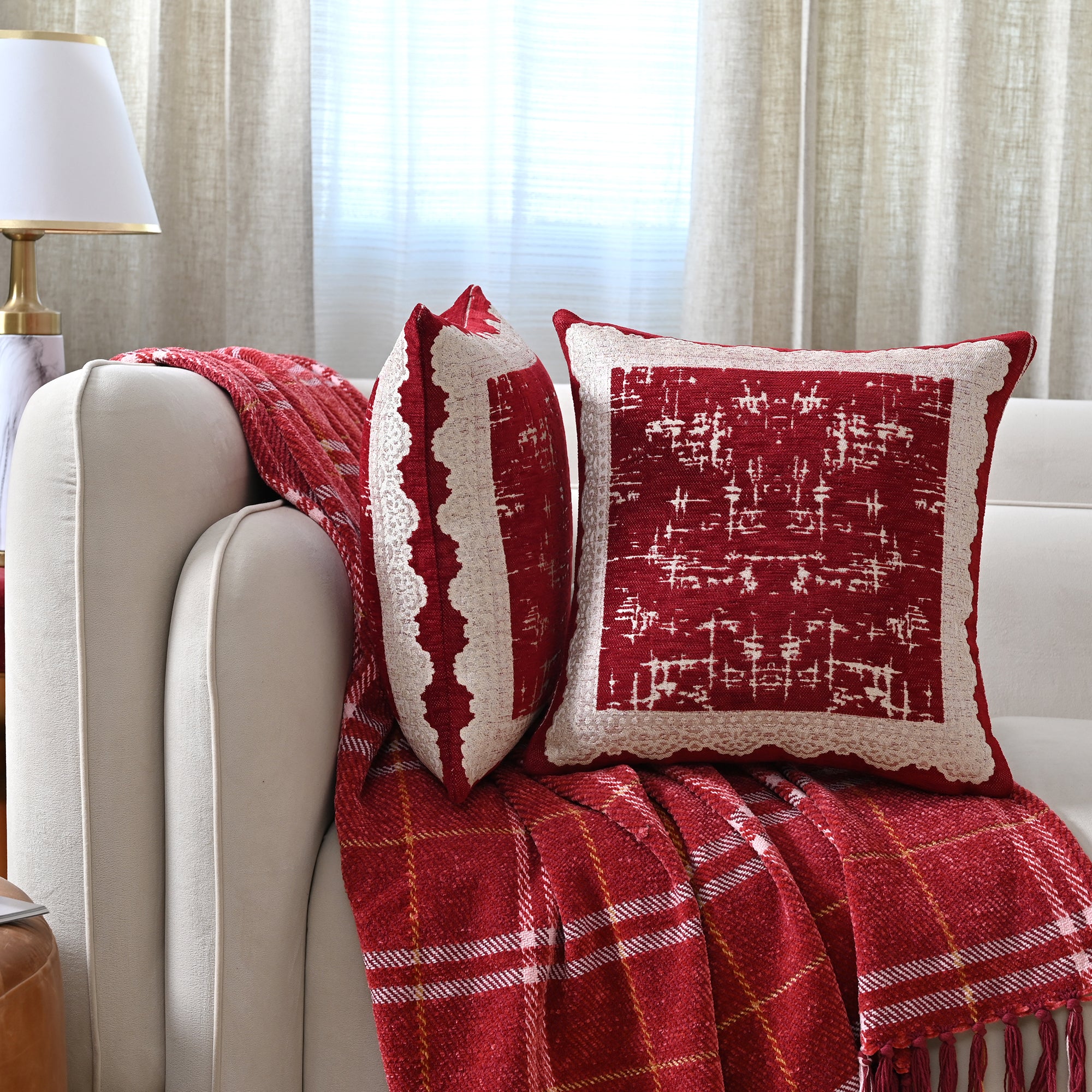 Jacquard Woven Cushion Cover Set of 2 pc
