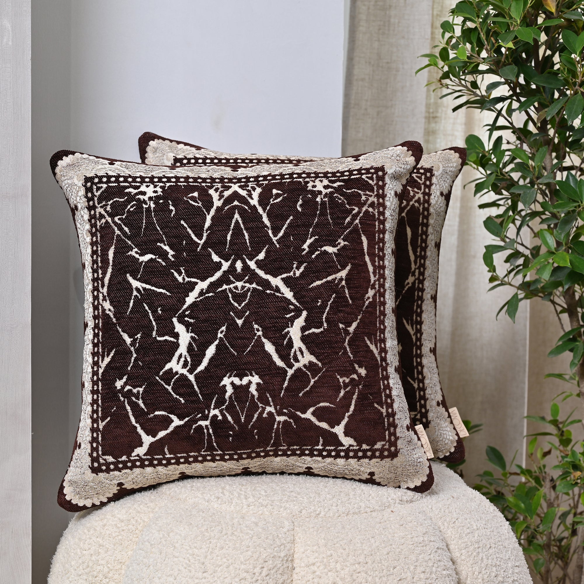 Luxury Jacquard Woven Cushion Cover Set of 2 pc