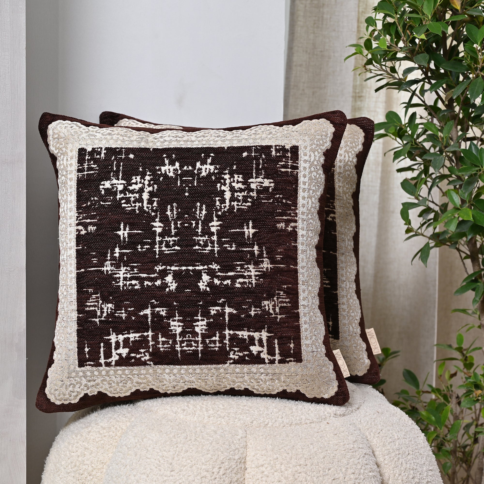 Jacquard Woven Cushion Cover Set of 2 pc