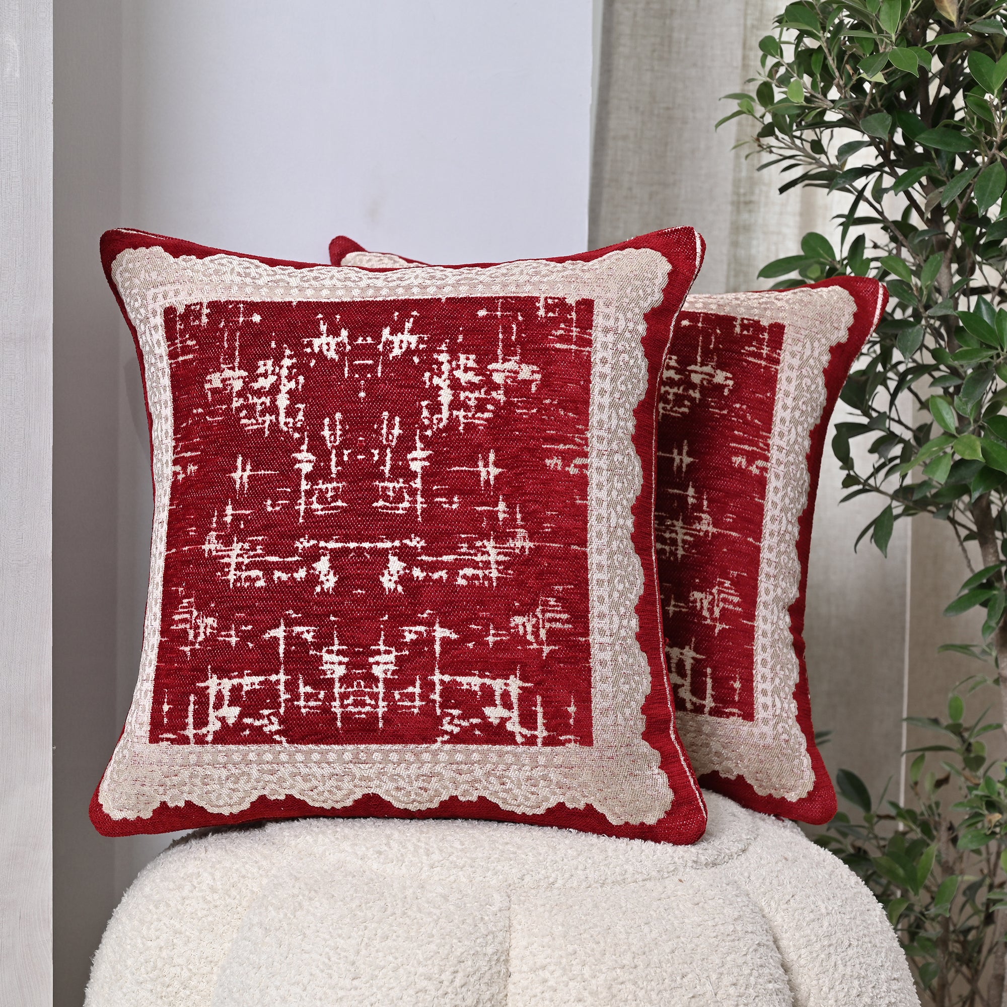 Jacquard Woven Cushion Cover Set of 2 pc