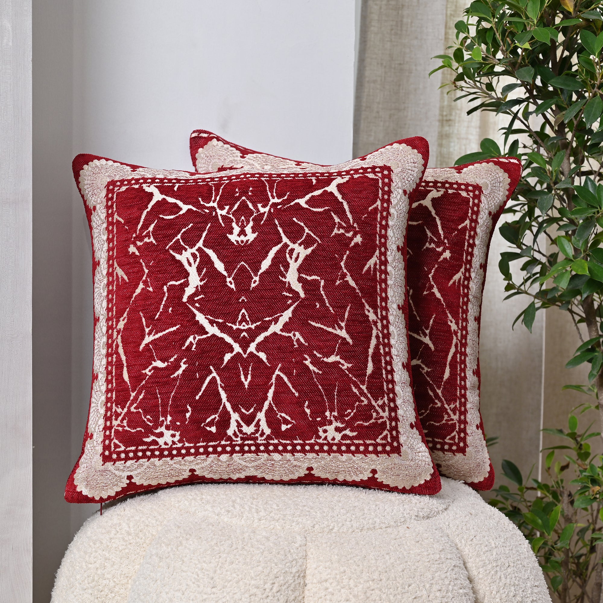 Luxury Jacquard Woven Cushion Cover Set of 2 pc