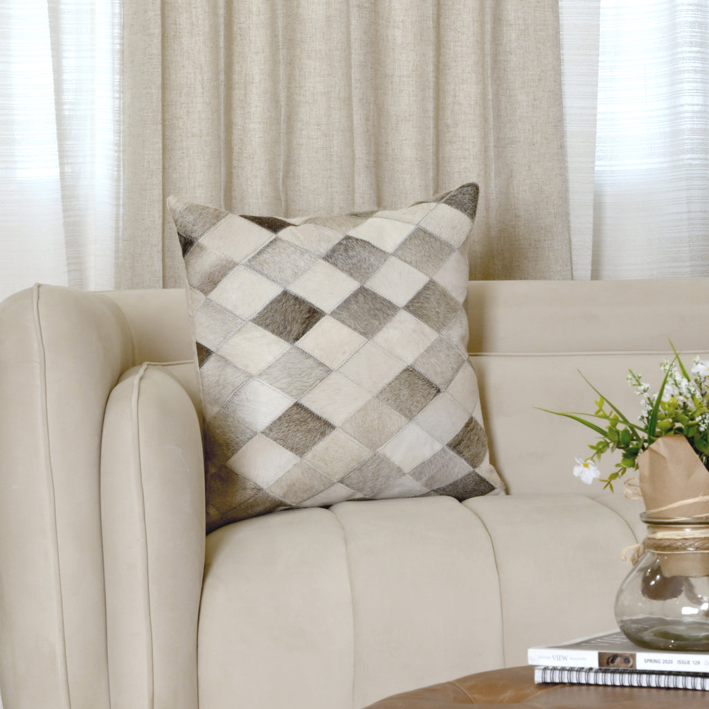 Hair-on-Hide Leather Pillow