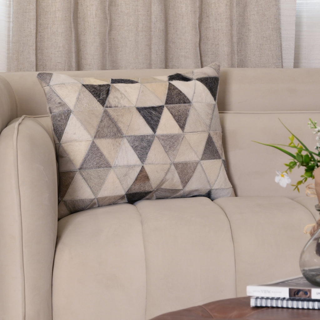 Hair-on-Hide Leather Pillow