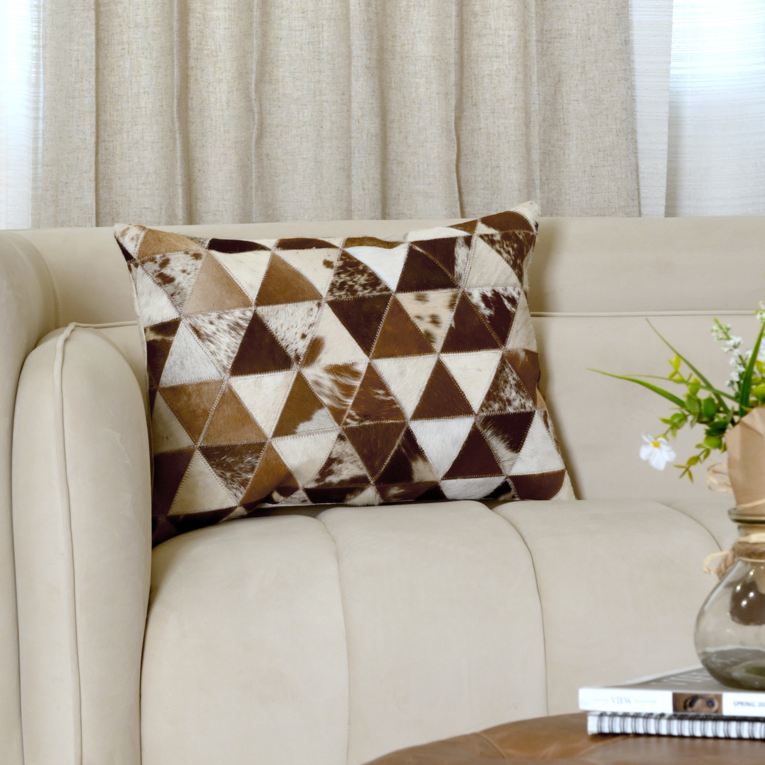 Hair-on-Hide Leather Pillow