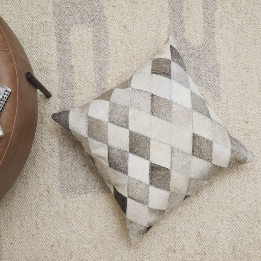 Hair-on-Hide Leather Pillow