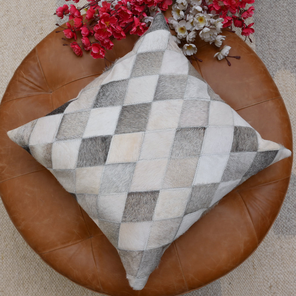 Hair-on-Hide Leather Pillow