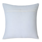 Leather & Checkered Cotton Cushion Cover