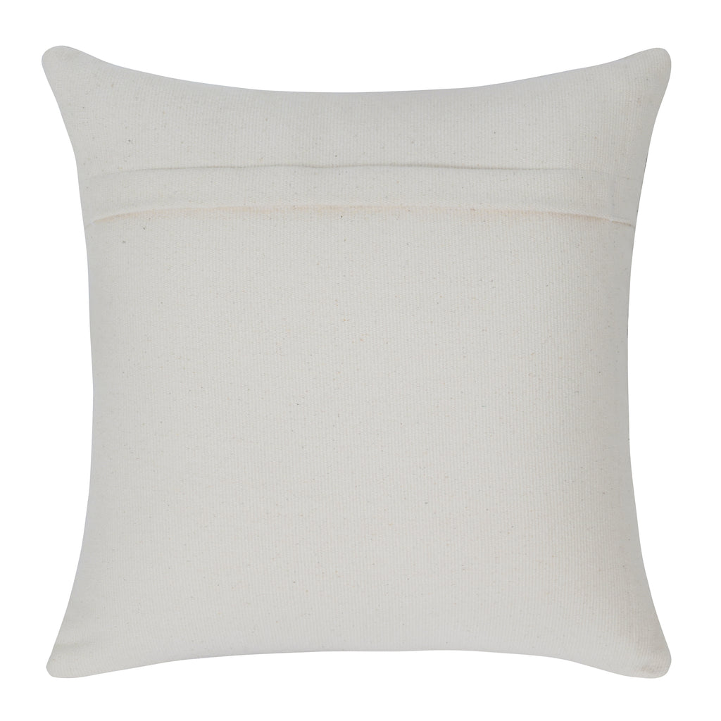 Black & Ivory Geometric Leather Cushion Cover