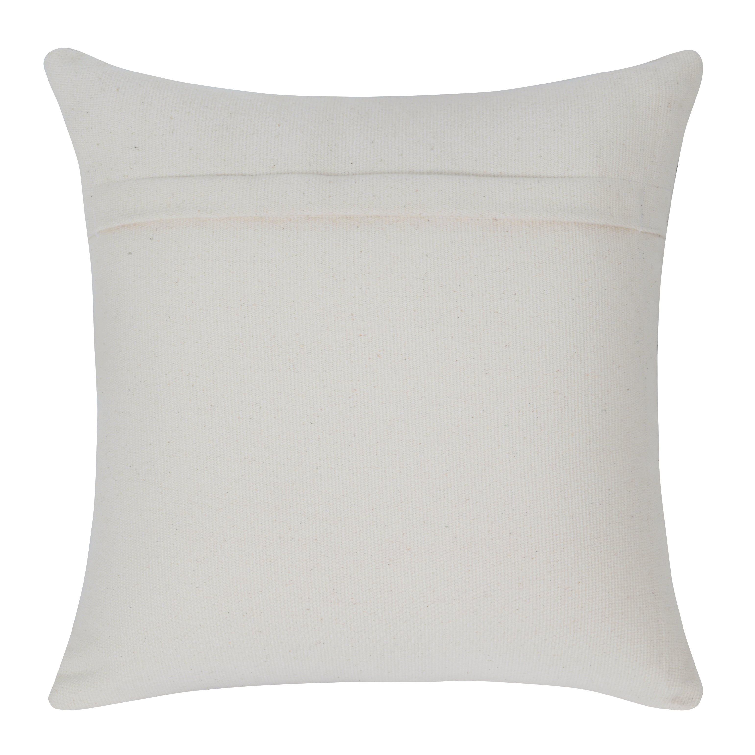 Black & Ivory Geometric Leather Cushion Cover
