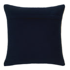 Grey Checkered Cushion with Leather Accents
