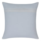 Grey Checkered Cushion with Leather Accents