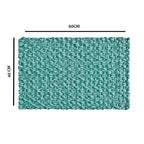 Handwoven Textured Bathmat – 60x40 cm (Teal Green)