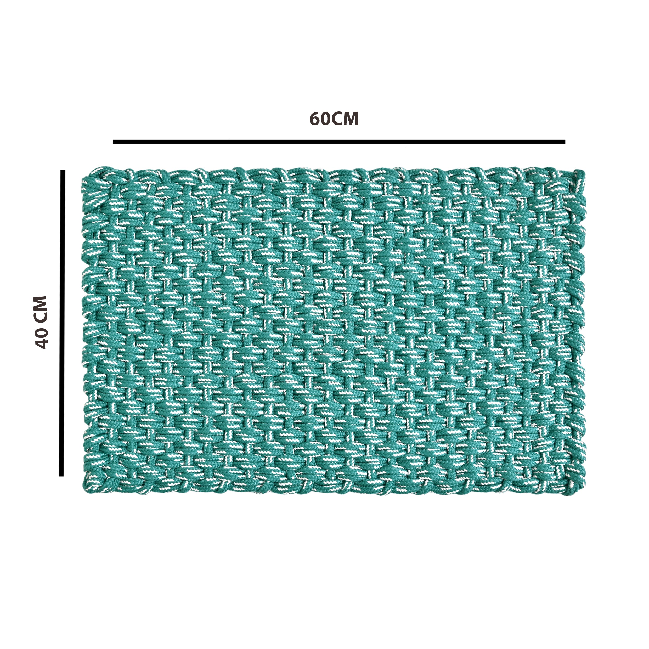 Handwoven Textured Bathmat – 60x40 cm (Teal Green)