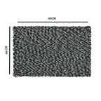Handwoven Textured Bathmat – 60x40 cm (Black & White)
