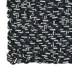 Handwoven Textured Bathmat – 60x40 cm (Black & White)