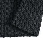 Premium Solid Black Woven Bathmat – 60x40 cm