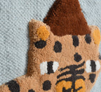 Wool Wall Hanging Modern Lion Design Hand Woven Décor for Living