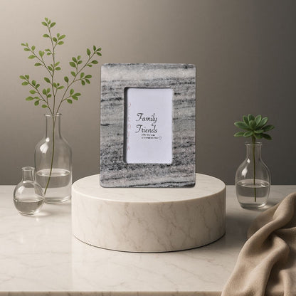 Grey Veined Marble Photo Frame by Decovia