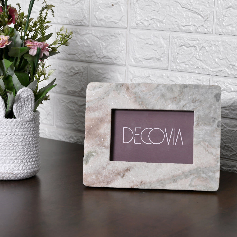 Pink &amp; Grey Marble Photo Frame by Decovia
