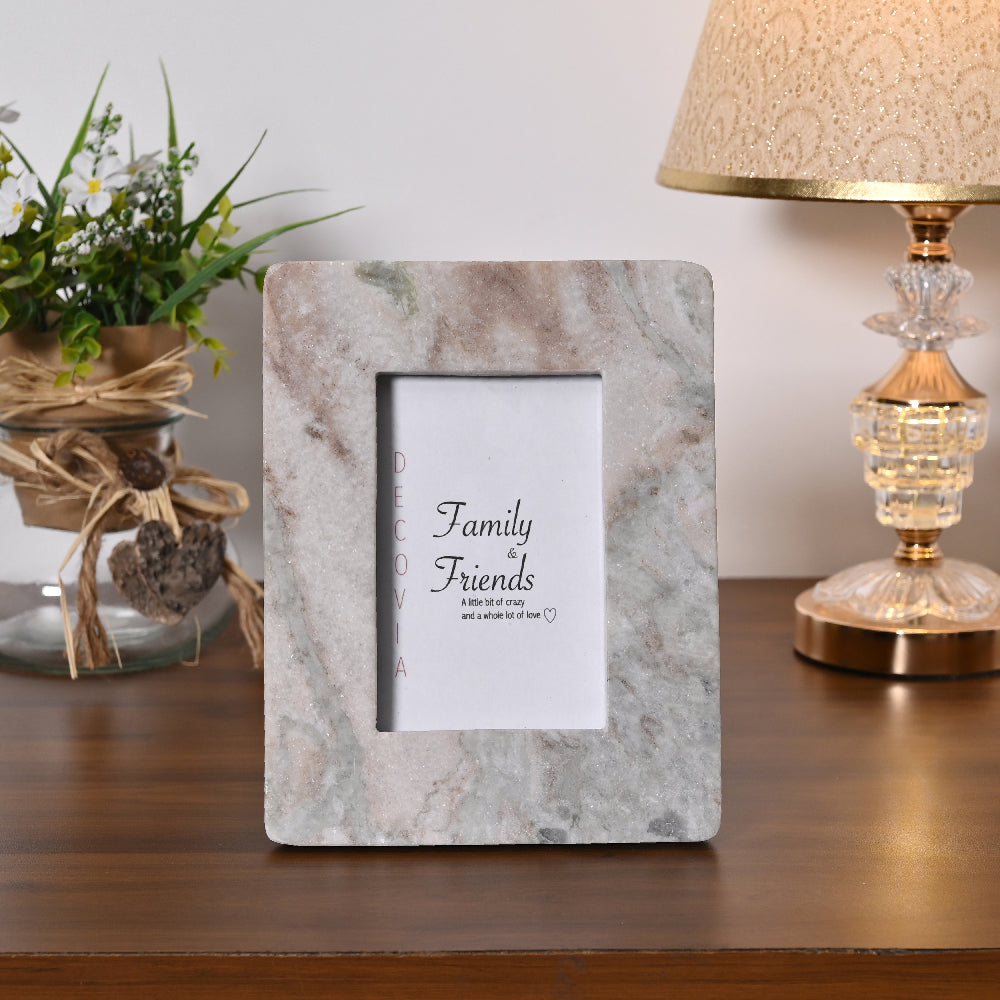 Pink & Grey Marble Photo Frame by Decovia