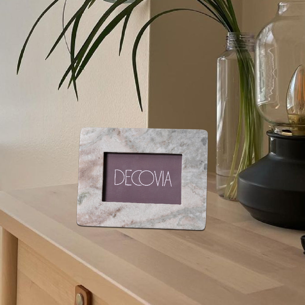 Pink & Grey Marble Photo Frame by Decovia