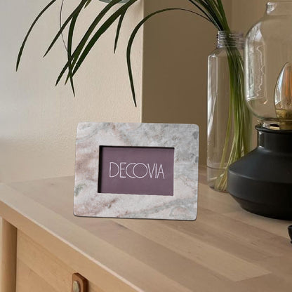 Pink &amp; Grey Marble Photo Frame by Decovia