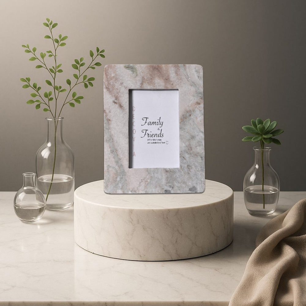 Pink & Grey Marble Photo Frame by Decovia