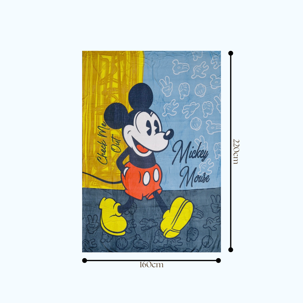 DECOVIA Disney Kids Printed Single Bed Blanket | Soft & Cozy Cartoon Blanket