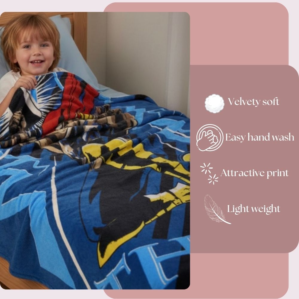 DECOVIA Disney Kids Printed Single Bed Blanket | Soft &amp; Cozy Cartoon Blanket