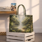 Tropical River Tapestry Large Tote Bag – Jungle Landscape