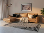 Modern Geometric Area Rug – Black and White Abstract Wave Pattern -Decovia