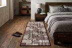Multi-Pattern Geometric Accent Digital Print Area Rug | Cream & Earth Tones Accent Rug - Decovia