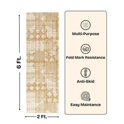 Geo Textured Digital Print Anti Skid Runner