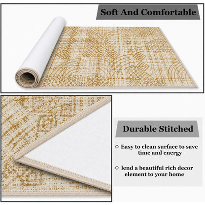 Geo Textured Digital Print Anti Skid Runner