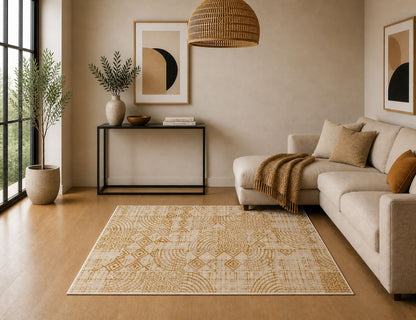 Geo Textured Digital Print Anti Skid Runner