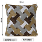 Textured Geometric Accent Pillow
