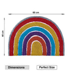 Premium Cotton Semi-Circle Rainbow Bath Mat