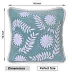 Hand-Embroidered Velvet Accent Pillow