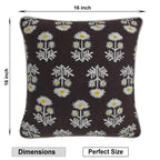 Hand-Embroidered Floral Accent Pillow