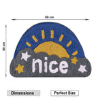 “Nice” Half Moon Door Mat | Soft Tufted Anti-Slip Floor Mat