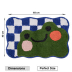 Cute Frog Design Anti-Slip Soft  Water Absorbent Bath Mat & Room Entrance Rug