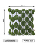 Square Green Tufted Leaf Pillow Cover | Decorative Boho Accent Cover Set of 1 Pc