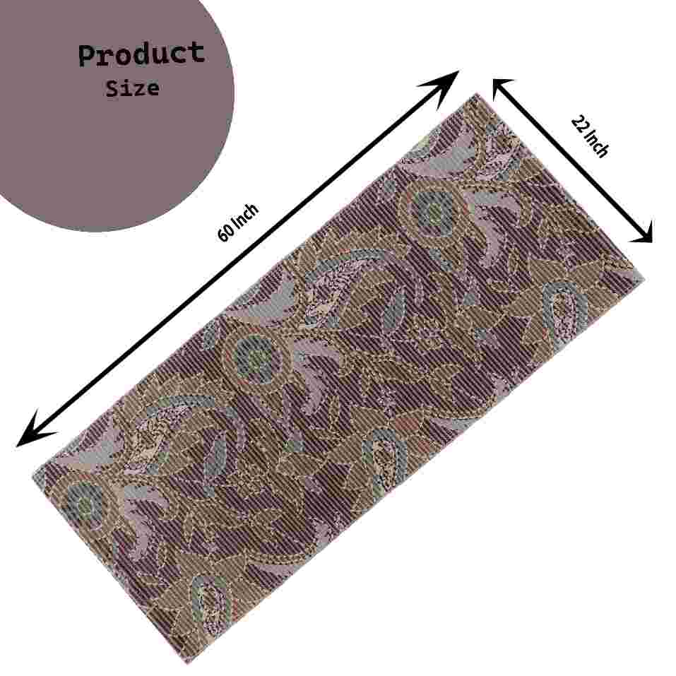 Vintage Floral Paisley Woven Floor Runner – 60x22 Inch